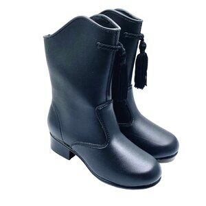 StylePlus Traditional Majorette Boots Band Parade Black Vinyl Size 2.5 Tassel